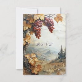 Vingård Vingård Druvstammar Akvarell OSA Kort