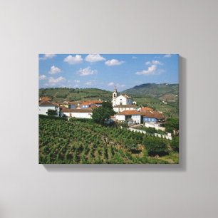 Vingårdar, byn San Miguel, Douro Canvastryck