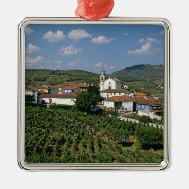 Vingårdar, byn San Miguel, Douro Julgransprydnad Metall (Framsidan)