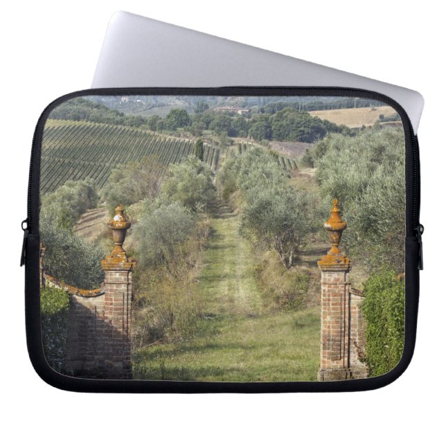 Vingårdar, Toscana, Italien Laptop Fodral (Framsidan)