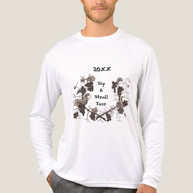 Vingårdsminne - Sip & Stroll Tour Druvvin T Shirt (Framsida)