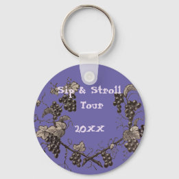 Vingårdstur Sip & Stroll Tjejveckosouvenir Nyckelring