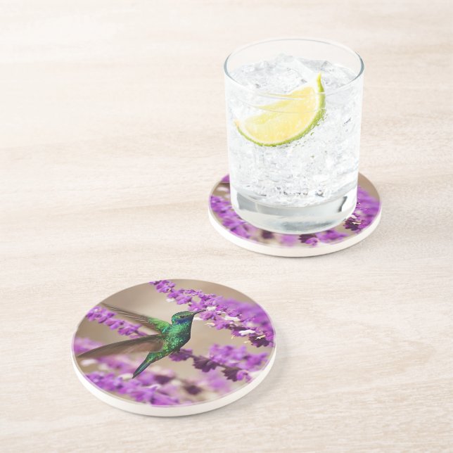 Vingarna av tro Gnistrande violettöronkolibri Underlägg Sandsten (Sidan)