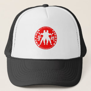 Vinge Chun Fighter Emblem (Ip Man Linage) Red Truckerkeps