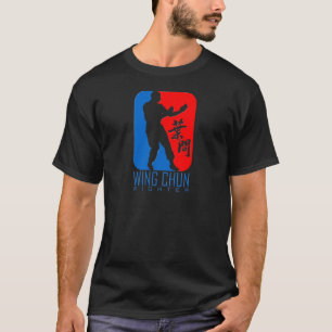Vinge Chun Fighter (rödblå) Ip Man Linage T Shirt