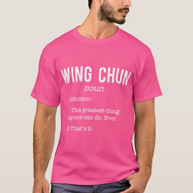 Vinge Chun Funny Definition Humor. Kung fu Älskare T Shirt (Framsida)