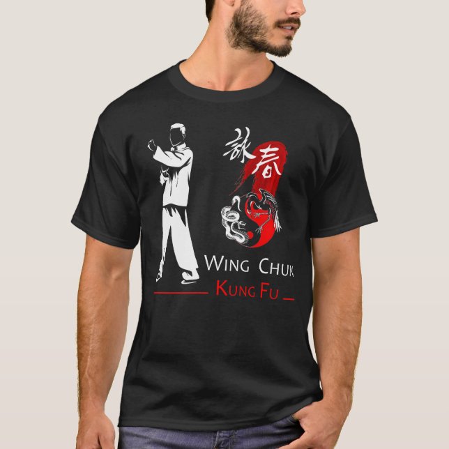 Vinge Chun Kung fu Dragon Spirit T-Shirt (Framsida)