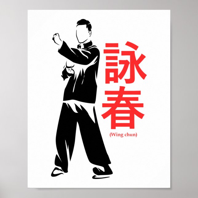 Vinge Chun Martial Arts Kung fu Poster (Framsidan)