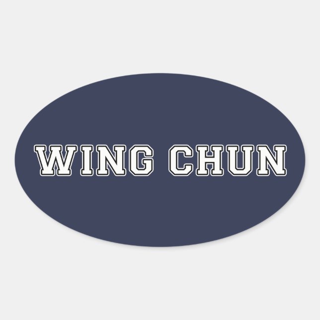 Vinge Chun Ovalt Klistermärke (Framsida)