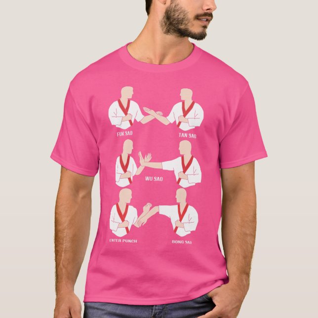 Vinge Chun Teaching Technique Martial Art Kung fu T Shirt (Framsida)