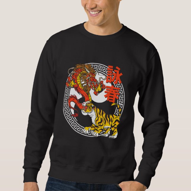 Vinge Chun Vinge Tsun Kung fu Martial Arts Combat  Lång Ärmad Tröja (Framsida)