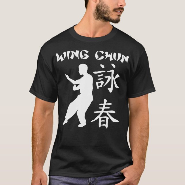 Vinge Chun Vinge Tsun Kung fu Martial Arts Combat  T Shirt (Framsida)