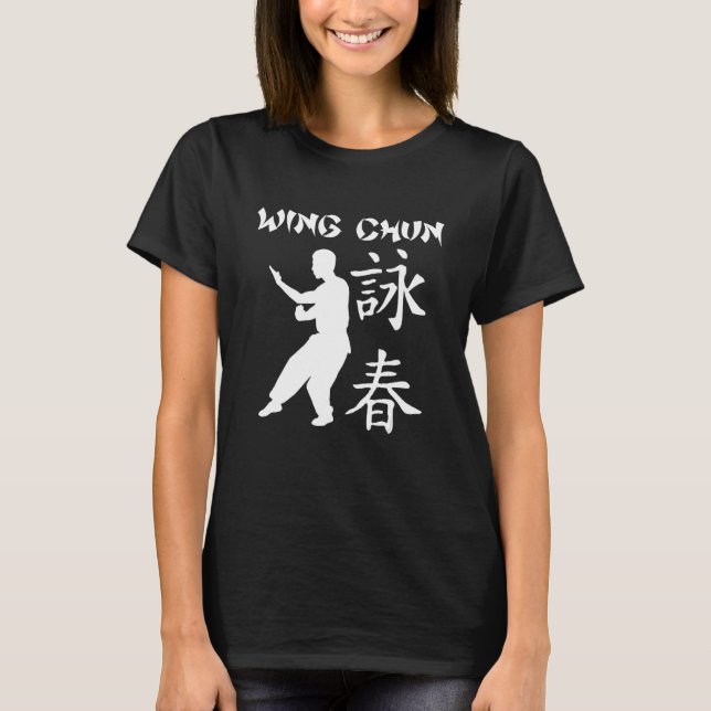 Vinge Chun Vinge Tsun Kung fu Martial Arts Combat  T Shirt (Framsida)