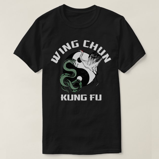 Vinge Chun Yin Yang Crane Snake T Shirt (Design framsida)