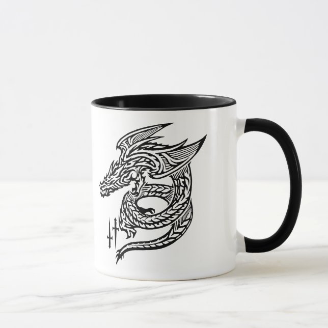 Vinge Dragon 11 oz Ringer Mugg (Höger)
