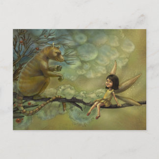Vinge eller Svan Fantasy Illustration Vykort