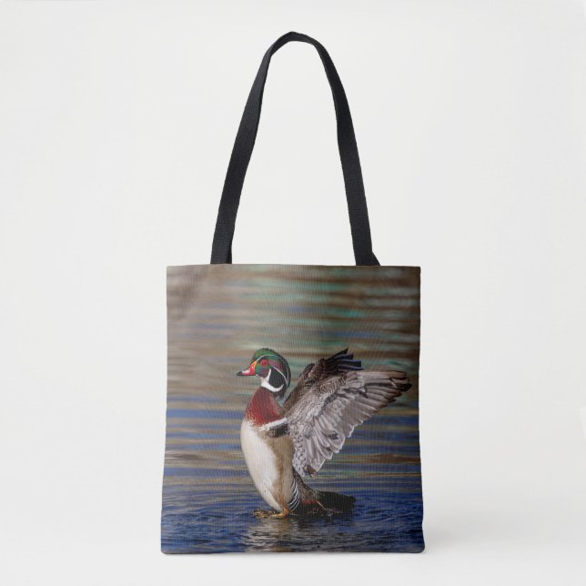 Vinge Flapping Wood Anka Tygkasse (Framsida)
