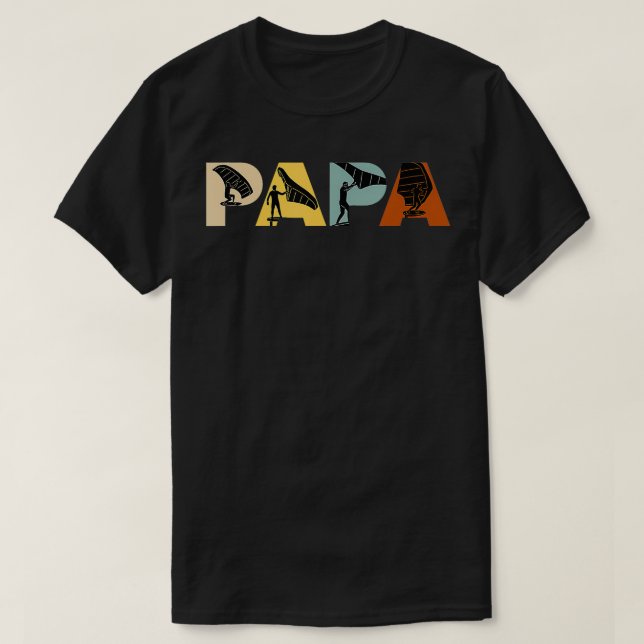Vinge Foil Pappa Vinge Surfa Pappa Wingfoil T Shirt (Design framsida)
