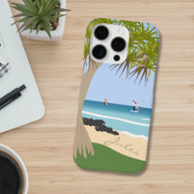 Vinge Foil Surfers Pandanus Träd vid Beach add Nam