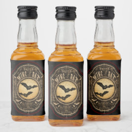 Vinge i Fladdermus gotiic Apothecary Halloween Spritflaskor Etikett