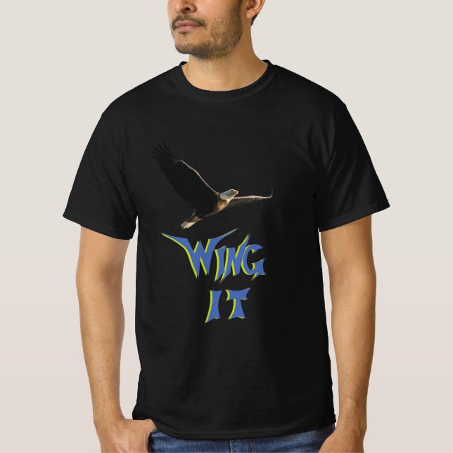 Vinge It Black T-Shirt (Framsida)