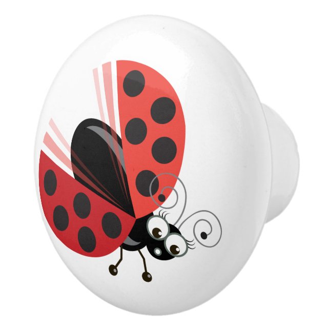 Vinge-Nutz™_Ladybug (Dotty)_Söt & roligt decor Knopp (Höger)