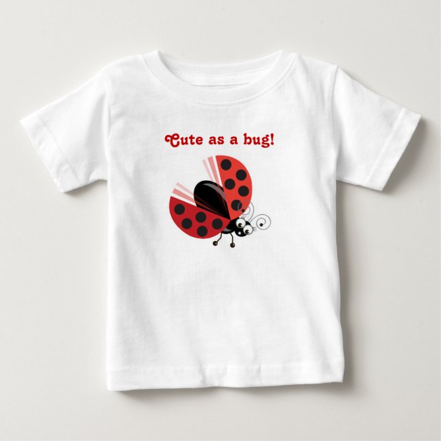 Vinge-Nutz™_Ladybug_Sweet & Cute som kryp! T Shirt (Framsida)