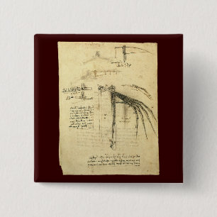 Vinge på flygmaskin skiss av Leonardo da Vinci Knapp