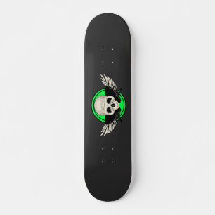 Vinge Skull - GRÖNT Mini Skateboard Bräda 18,5 Cm