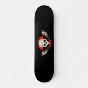 Vinge Skull - ORANGE Mini Skateboard Bräda 18,5 Cm