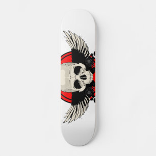 Vinge Skull - RED Old School Skateboard Bräda 18 Cm