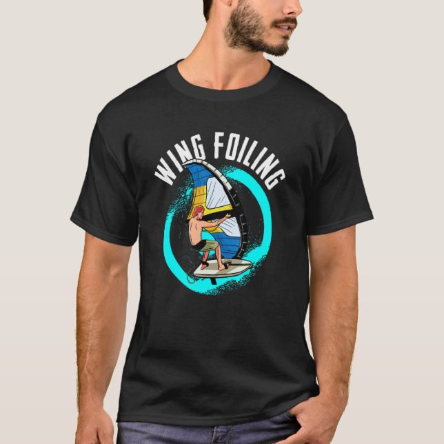 Vinge Surfing Vind Surfa Surfer Vind Ocean Vind Su T Shirt (Framsida)