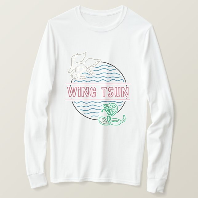 Vinge Tsun Långärmad White T Shirt (Design framsida)
