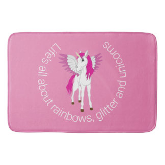 Vinge Unicorn Party Rosa Shower Curtain Badrumsmatta