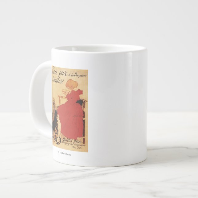 Vingeanne Mjölk flicka med katter Jumbo Mugg (Framsida vänster)