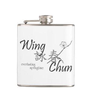 VingeChun flaska (svarten på vit) Fickplunta