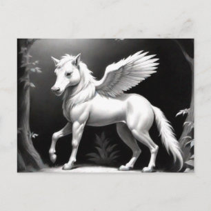 Vinged Horse Fantasy Art Postcard Vykort