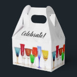 Vinglas "Fira!" Presentlåda<br><div class="desc">ljusa färger,  vit rosenbakgrund</div>