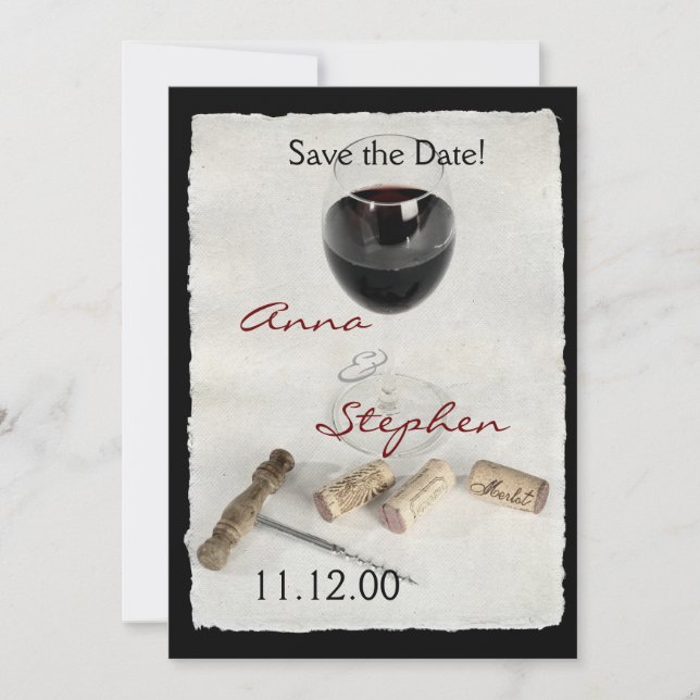 Vinglas och korkar inbjudningar (Framsida)