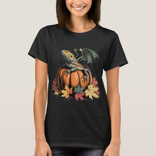 Vinglyst drake på Pumpkin T Shirt (Framsida)