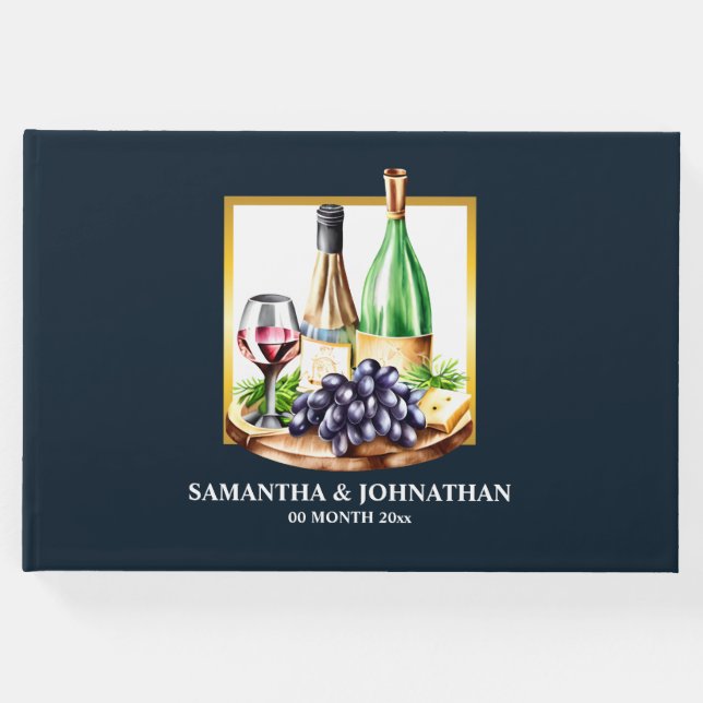 Vingvinet vin flaskor land gästböcker (Framsida)