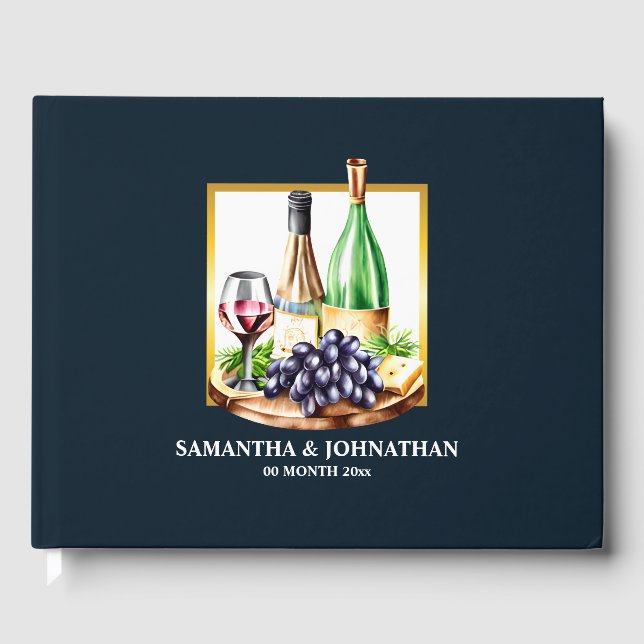 Vingvinet vin flaskor land gästböcker (Framsida)