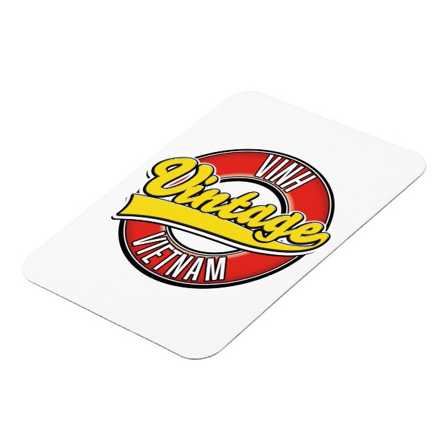 Vinh vietnam retro logotyp magnet (Vänstra Sidan)