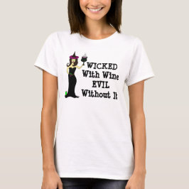 Vinhäxa: Ont med vin, ondska utan det T Shirt