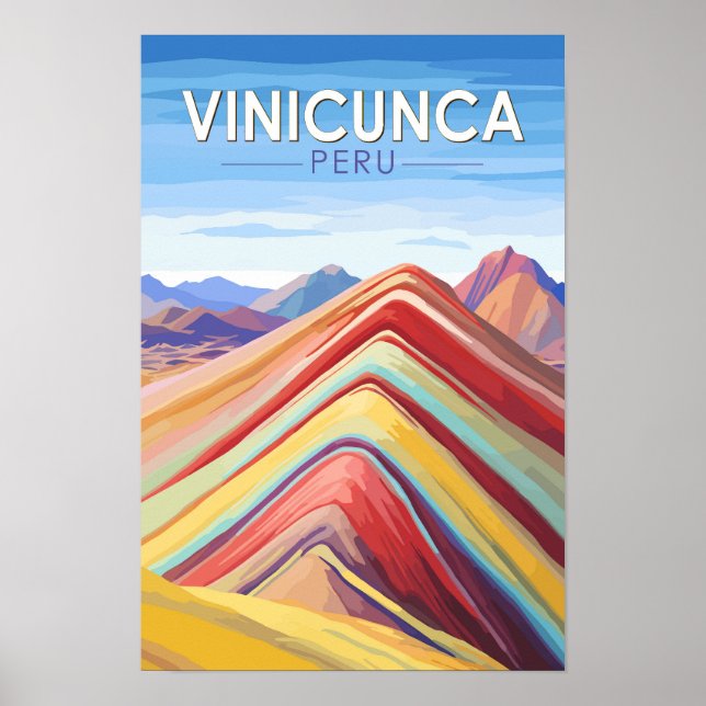 Vinicunca Peru Resa Konst Vintage Poster (Framsidan)
