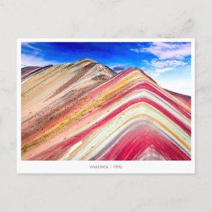 Vinicunca Rainbow Mountain Peru-Helgdag vykort