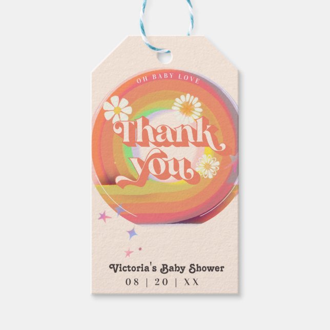 Vinil Grovy babydusch Presentetikett (Framsidan)