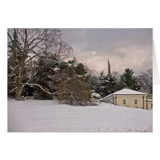 Vinka backen i vinter hälsningskort