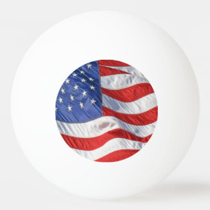 Vinka den patriotiska amerikanska flaggan pingisboll