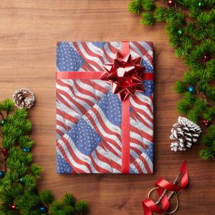 Vinka den patriotiska amerikanska flaggan presentpapper
